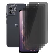 UZWZW (4 2) for Motorola Moto G Power 5G (2024) Privacy Screen Protector Tempered Glass with Camera Lens Protector