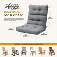 thumbnail image 2 of Outdoor/Indoor High Back Chair Cushion   Rocking Chair Cushion with Ties  Thickened Adirondack Replacement Seat Cushion for Outdoor Patio Furniture  Daisy, 2 of 6