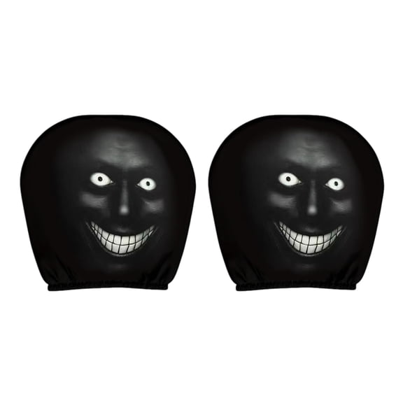 Ghost Face Headrest Covers, Scary Funny Cartoon Car Headrest Covers, Spooky Auto Head Rest Protector with Ghost Face Mask Design for Vehicle Truck SUV