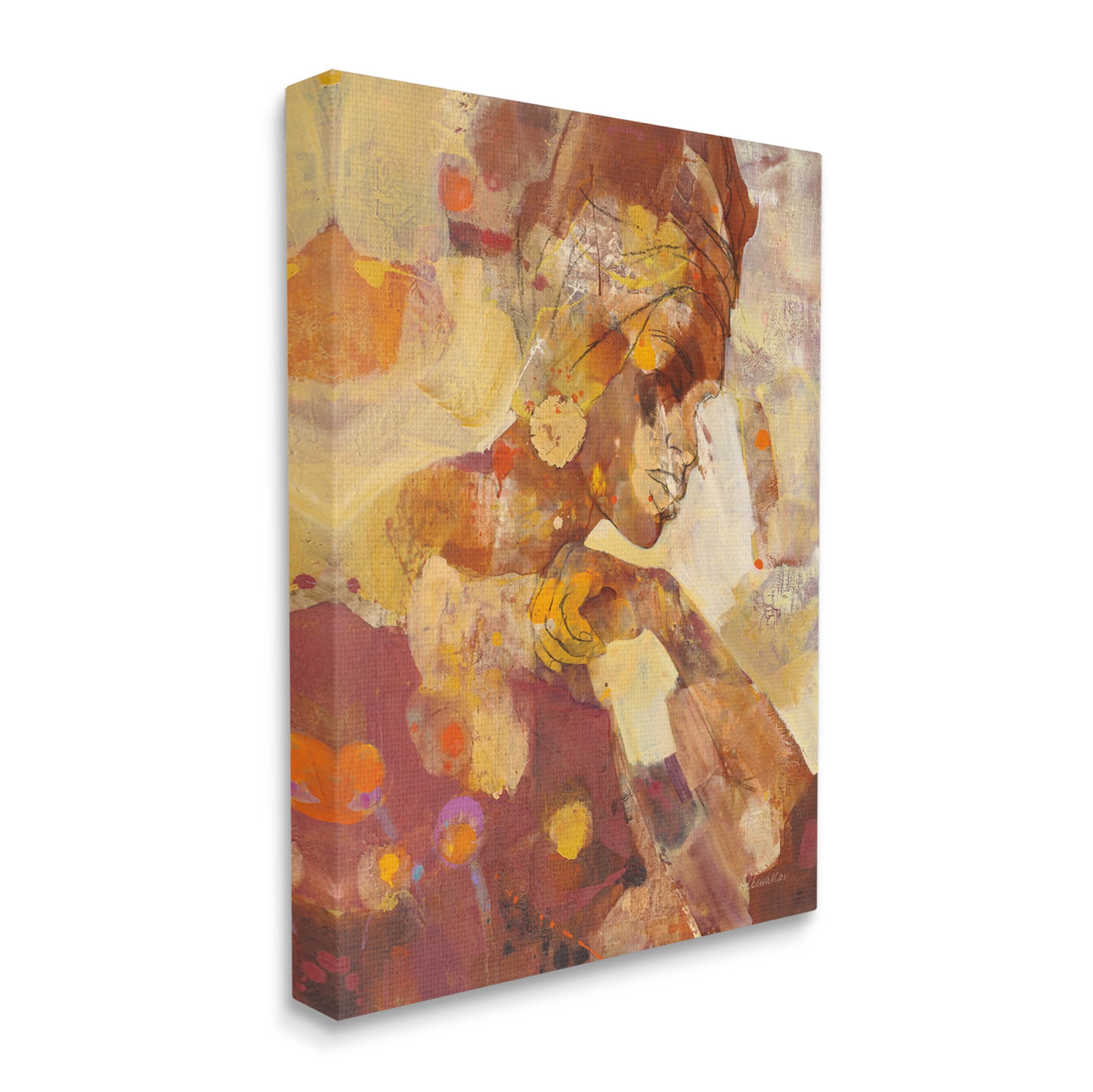 Stupell Industries Celebrate Beauty Abstract Portrait Painting Gallery Wrapped Canvas Print Wall Art, Design by Albena Hristova