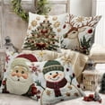 thumbnail image 6 of Christmas Decorative Throw Pillow Covers Set of 4, 18x18" Christmas Pillow Covers Decorative Pillow Cases with Soft Fabric Hidden Zipper Party Supplies, 6 of 7