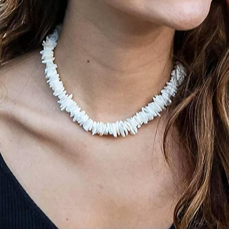 QQTDFG Shell Shell Necklace Irregular Shape Seashell Necklace Summer Beach Jewelry-default