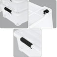 thumbnail image 5 of 20L Plastic Under Bed Storage Containers with Wheels - Clear Stackable Latch Totes for Closet Bedroom Organization, 5 of 6
