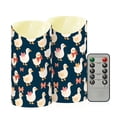 thumbnail image 2 of Duck Bow Pattern Flameless Candles 2 PCS with Remote Realistic Moving Flame LED Tapered Pillar Set for Home Decor, 2 of 7