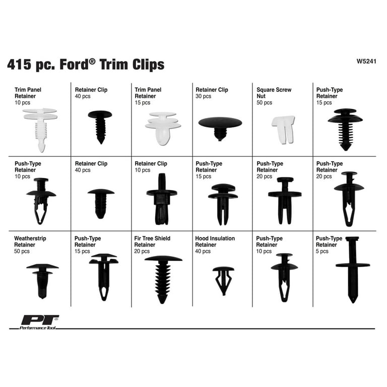 Assortimento di clip di fissaggio per tubo del carburante, 70 pezzi, per Ford