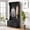 Black-37.8"W, variant on Hemvt Multifunctional Hall Tree with Storage Bench and Coat Rack, Retro Arched Entryway Organizer with Adjustable Cabinets and Golden Hooks for Mudroom and Hallway
