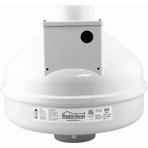 RadonAway GX4 Radon Fan Pro Series 3" inlet/outlet for high suction applications - Replaces GP501