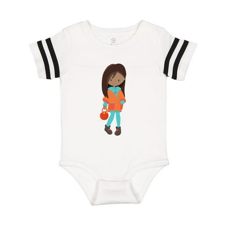 

Inktastic African American Girl Fashion Girl Orange Jacket Gift Baby Girl Bodysuit