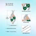 thumbnail image 6 of Taioiat Double Birthstone Necklaces for Women 18K Gold Plated Birthstone Rose Flower Jewelry Anniversary Valentines Day Mother's Day Birthday Gifts for Her Wife Girlfriend Mom, 6 of 7