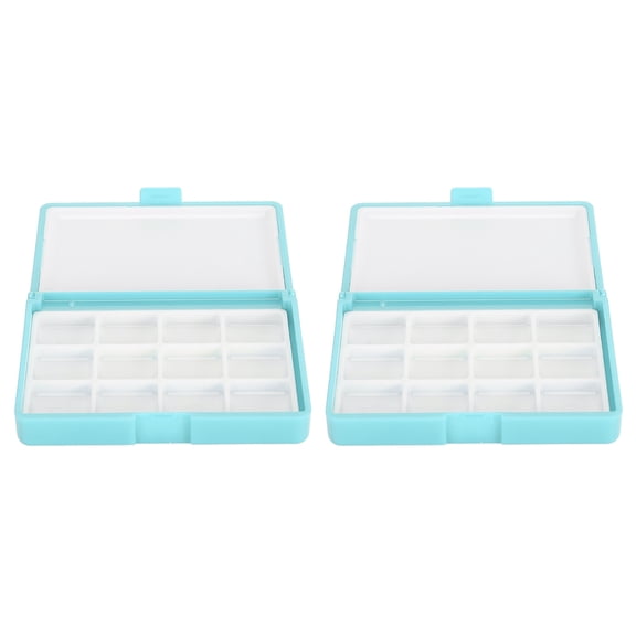 Empty Watercolor Box, Plastic Paint Saver Palettes Box Easy To Clean  For Art Class For Travel
