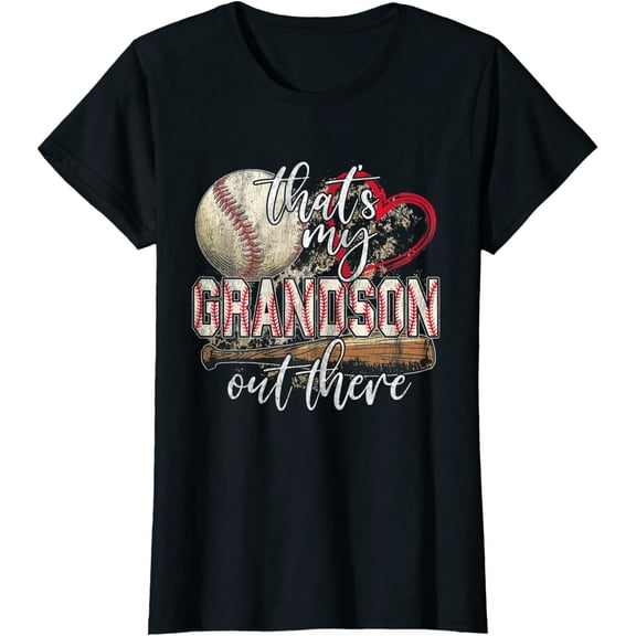 That's My Grandson Out There Baseball Grandma Mother's Day T-Shirt