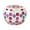 Red and blue dots, variant on Stylish Glass Candlestick with Colorful Patchwork Design Suitable for Elegant Living Room Decors and Stable Base