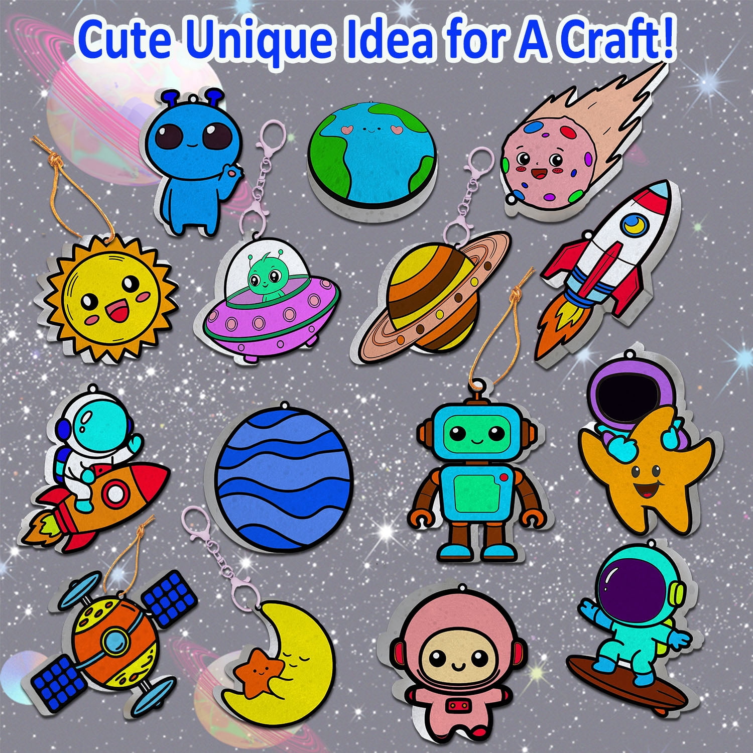 SkyMagic Aqua Puffs 3D Art Kit for Kids – Mess-Free Paint by Number SpaceCraft, DIY Color & Inflate Activity, Easter Basket Stuffers Creative Gift for Girls Boys Ages 4-10