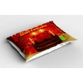 thumbnail image 2 of Ambesonne 36th Birthday Pillow Sham 2 Pack, Candles and Presents, 26"x20", Burgundy Red, 2 of 3