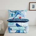 thumbnail image 5 of Erosebridal Cartoon Starfish Bedding Twin Comforter Set, Nautical Wheel Down Comforter, Sea Coral Bedroom Decor, Reversible, 5 of 7