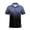 Navy, variant on Mens Polo Shirts Gradient Color Lapel Short Sleeve Casual Loose Large Size Male Tops