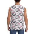 thumbnail image 4 of Haiem Men's Poodle Dog Print Tank Tops Summer Sleeveless Cut Off Workout T-Shirts Fitness Vest Athletic Undershirts-3X-Large, 4 of 8