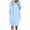 Light Blue, variant on Buigttklop Dresses for Women 2023,Pocket Loose Dress Ladies Neck Casual Long Tops Dress Plus Size