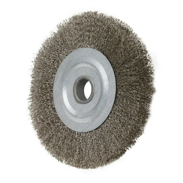 MYG Brosse Plate de Roue de Fil d'Acier Inoxydable Sertie 3Inch pour l'Alésage de Meuleuse d'Angle 1/4in