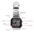 thumbnail image 4 of Reloj Deportivo Digital, Reloj Deportivo Luminoso Plateado Para La Vida Diaria, 4 of 7