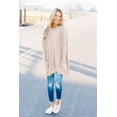thumbnail image 4 of Wenseny Loose Fit Sweater For Women With Pocket Long Sleeve Lightweight Knitted Sweater Pink M, 4 of 5