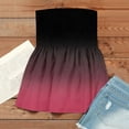 thumbnail image 5 of GXIPO Women's Plus Size Tube Tops Strapless Blouse Pleated Sleeveless Stretchy Sleeveless Flare Hem Tube Purple Pink XL, 5 of 5