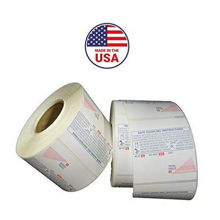 Ishida IL-4164, Safe Handling, UPC, 64 mm x 59 mm (2.520” x 2.323”), 625 Labels/Roll, 12 Rolls/Case, 14 lb/Case, 9 x 9 x 9 in. Case (23 x 23 x 23 cm Case.)