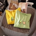 thumbnail image 4 of KEEVICI Cute Avocado Vegan Bread Cartoon Sudaderas con capucha para mujer Adepaton WMZY-667-1, 4 of 7