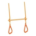 thumbnail image 2 of Almencla Swing Bar with Gymnastic Rings Adjustable for Family Fun Get Togethers Games orange, 2 of 8
