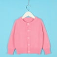 thumbnail image 2 of REDARER Baby Cardigan Long Sleeve Button Sweater Crew Neck Soft Cotton Knit Pure Color Unisex Outerwear Cozy Toddler Wear,Color:Light Pink,Size:18-24 Months, 2 of 3