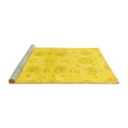 thumbnail image 2 of Ahgly Company Machine Washable Indoor Round Oriental Yellow Traditional Area Rugs, 7' Round, 2 of 4
