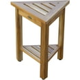 thumbnail image 2 of 18" Teak Corner Shower Stool or Bench with Shelf in Natural Finish, 2 of 3