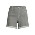 thumbnail image 5 of Time and Tru Women's Pull-On Denim Shorts, 5" Inseam, Sizes XS-XXL, 5 of 5