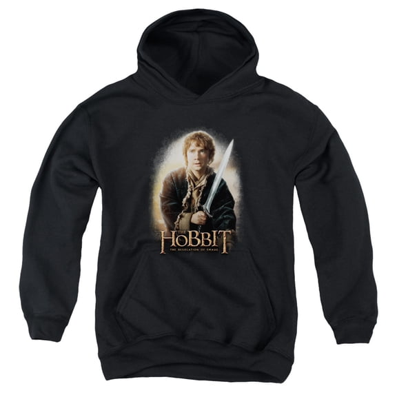 The Hobbit - Bilbo And Sting - Youth Hooded Sweatshirt - Small