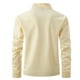 thumbnail image 3 of Blusa y camisa de manga larga con cuello vuelto para hombre, informal, de moda, con media cremallera y bolsillo., 3 of 7