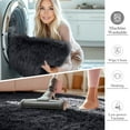 thumbnail image 5 of Buganda Area Rugs for Living Room 8'X10', Soft and Fluffy Shaggy Carpet for Pets, Machine Washable Floor Rugs for Bedroom, Black, 5 of 8