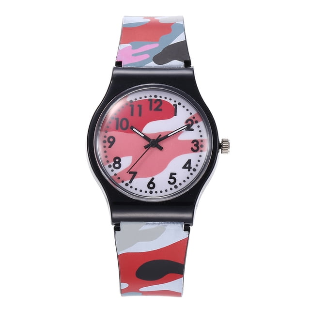 1 Pc Durable Children Watch Practical Kids Watch Camouflage Design Watch