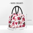 thumbnail image 5 of YFYANG Portable Waterproof Insulated Lunch Bag, Vintage Heart Texture Reusable Cooler Bag / Picnic Bag for Adults Teens, 5 of 9