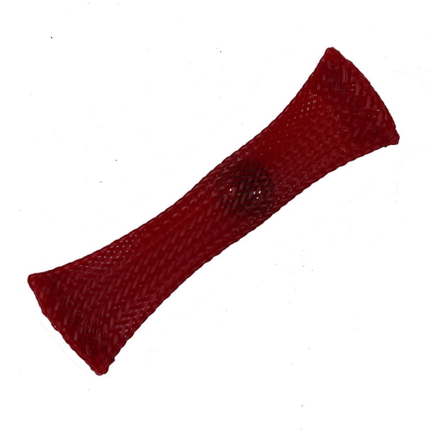 Bewildely Juguetes sensoriales de tubo de malla trenzada de red tejida de descompresión que mejoran la flexibilidad de los dedos Controller Juguetes Rojo brillante Bewildely FN009888-02