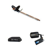 Worx 20 Inch 18V Battery Operated Lithium Ion Dual Action Hedge Trimmer Kit