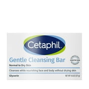 Cetaphil Gentle Cleansing Bar, 4.5 oz, Nourishing Cleansing Bar For Dry, Sensitive Skin