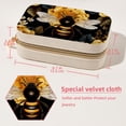 thumbnail image 5 of Bee Velvet Portable Earring Holder with Removable Compartment: Display Case, Jewelry Box, Decorative Box - Gift!, 5 of 7