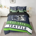thumbnail image 2 of Erosebridal American Football Helmet Bedding Full Size,Seattle City Comforter Sets with Sheets,Sports Theme Bedding Sets Full Size,Luxury Living Room Decor Reversible,7pcs, 2 of 6