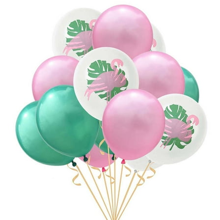 SEWCHICS 22Pcs Set Luau Party Balloons Latex Confetti Colors Decoration for Indoor Decorations