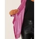 thumbnail image 5 of Cárdigan de terciopelo elástico para mujer con cuello chal y bolsillos abiertos L Rosa, 5 of 5