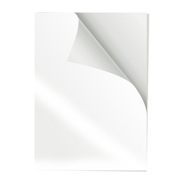 Papel Couche Adhesivo Brillante Carta para Stickers Calcomanias 100 Hojas para laser
