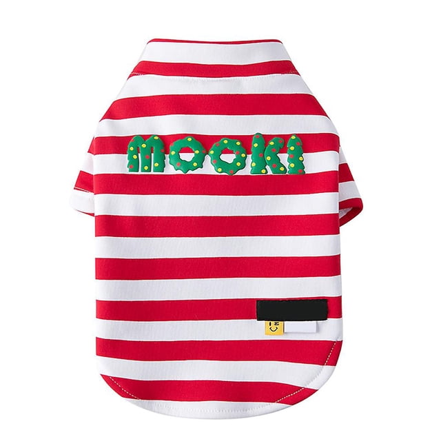 L Camisas de algodón para perros pequeños y grandes, camisetas a rayas de Rugby, camisa suave y transpirable para perros, ropa para mascotas