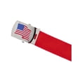 thumbnail image 3 of CTM Cotton Adjustable Belt with U.S.A. Flag Buckle, 3 of 4