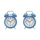 thumbnail image 3 of Tholdsy Reloj despertador Retro con campana doble, de escritorio de Metal, reloj analógico silencioso con luz nocturna para el hogar, oficina, Azul 2Conjunto, 3 of 6