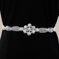 thumbnail image 3 of Rush Women's Cutout Claw Chain Girdle, Party Dress Accessories, Luxury Inlaid Rhinestone Bridal Belt S5407, 3 of 5
